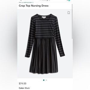 Crop top nursing dress